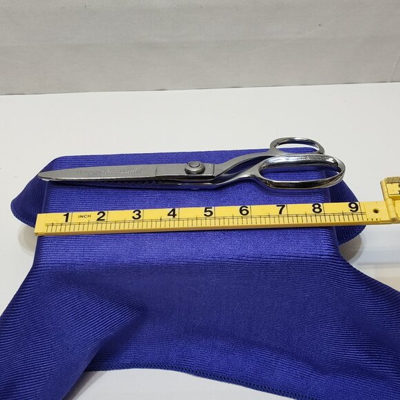 WISS Pinking Shears Chrome-Plated Sewing Scissors Newark NJ Stamp 9" Length VTG - Picture 5 of 6